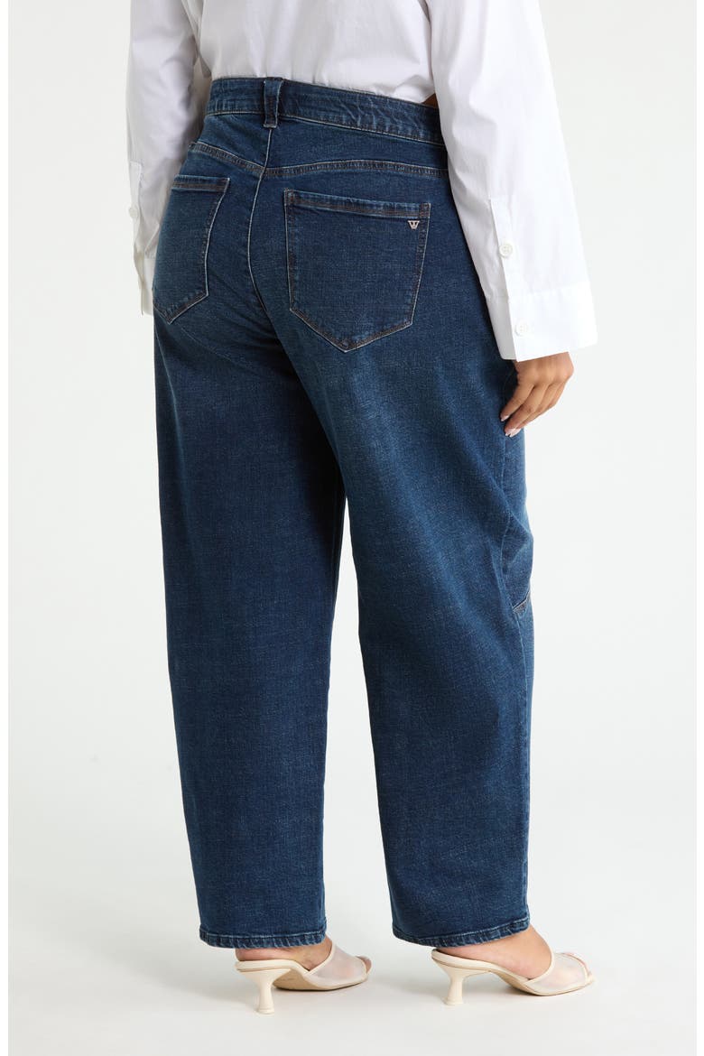High Waist Barrel Leg Jeans, Alternate, color, INDIGO
