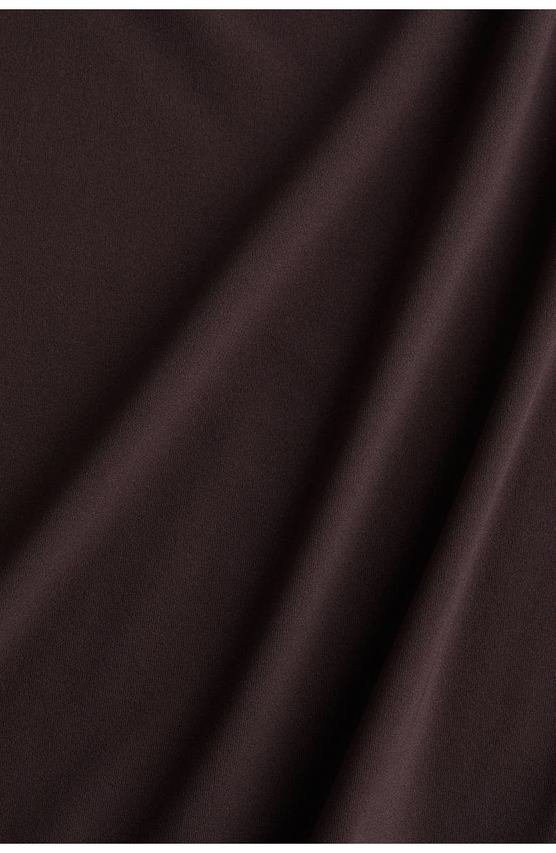 H&M Short-sleeved Microfibre Body, Alternate, color, Dark Brown