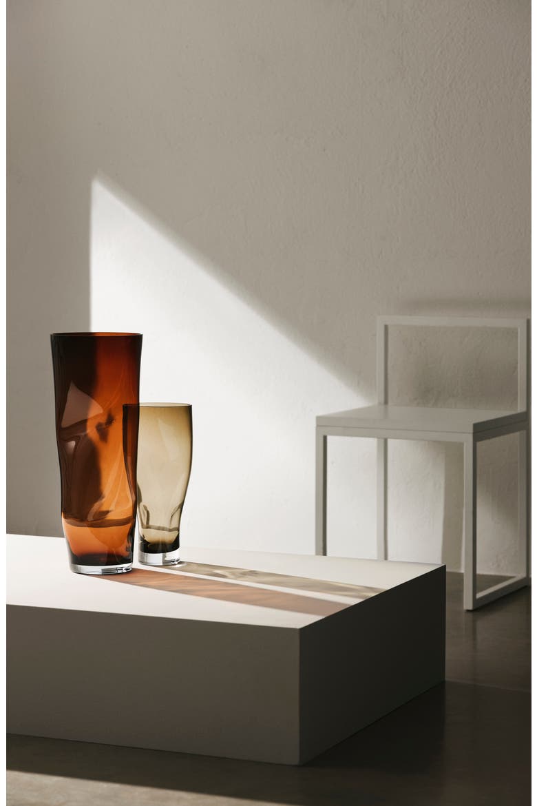 Squeeze Extra Large Vase, Alternate, color, BROWN