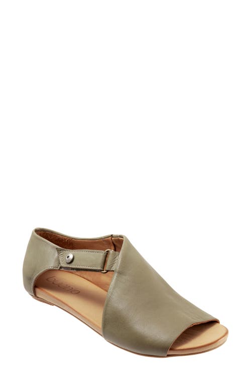 Bueno Kale Flat Sandal In Green