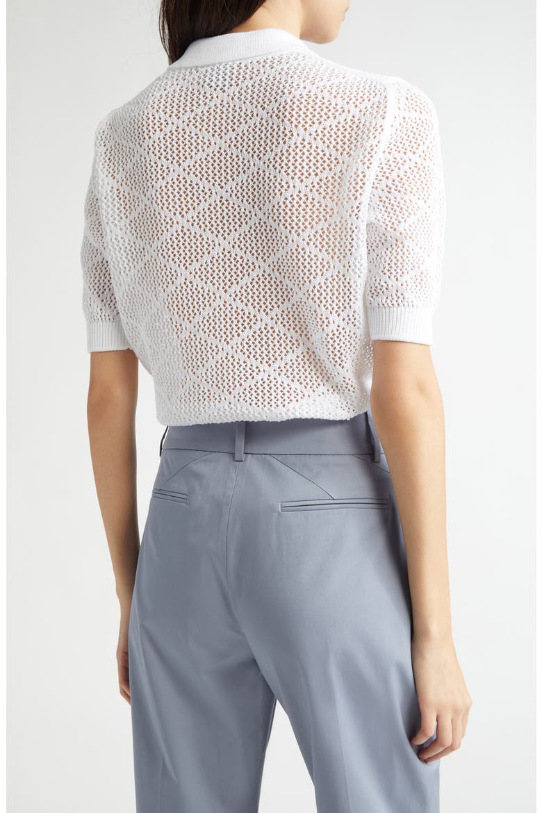 Short Sleeve Polo Sweater, Alternate, color, WHITE