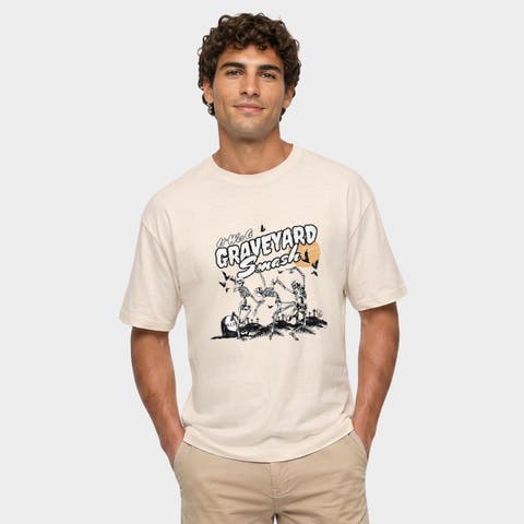 Graveyard Smash Skeleton Garment Dyed T-Shirt