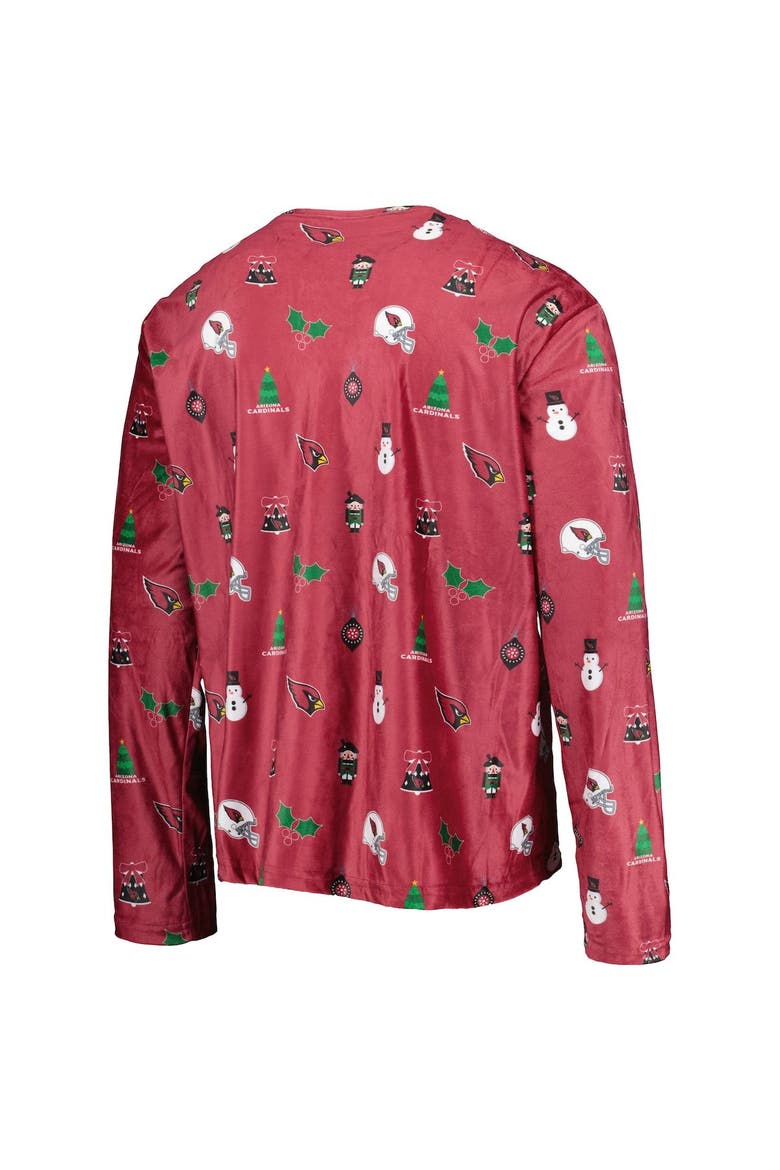 Men's FOCO Cardinal Arizona Cardinals Holiday Repeat Long Sleeve T-Shirt, Alternate, color, Cardinal