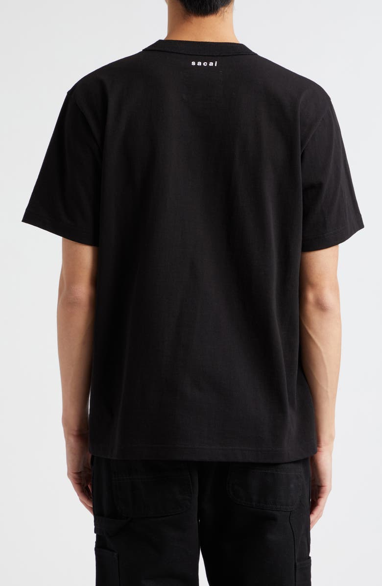 Sacai AMG Flocked Logo Cotton Graphic T-Shirt, Alternate, color,