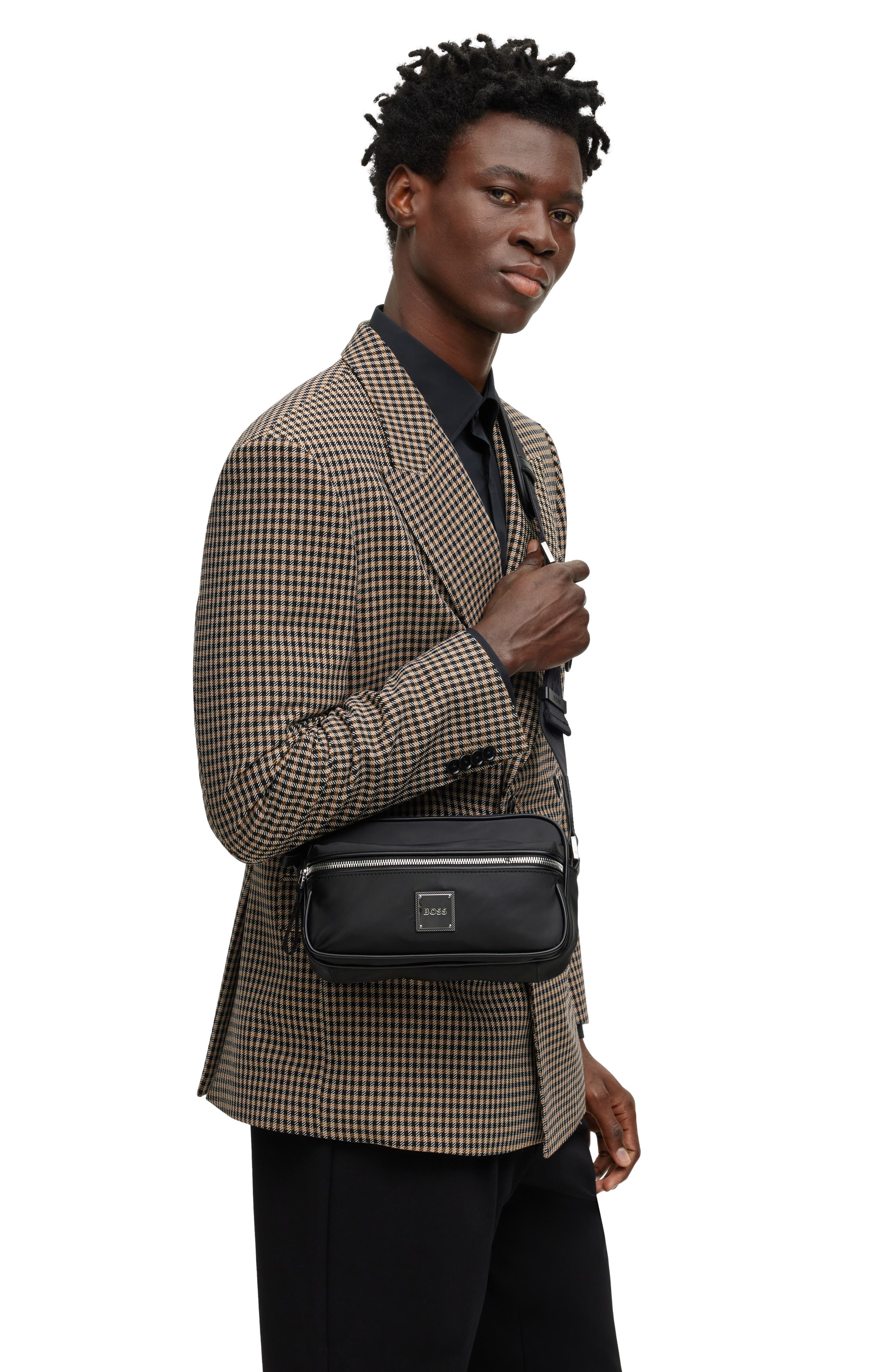 BOSS Lennon East/West Recycled Polyester Sling Bag, Alternate, color, 