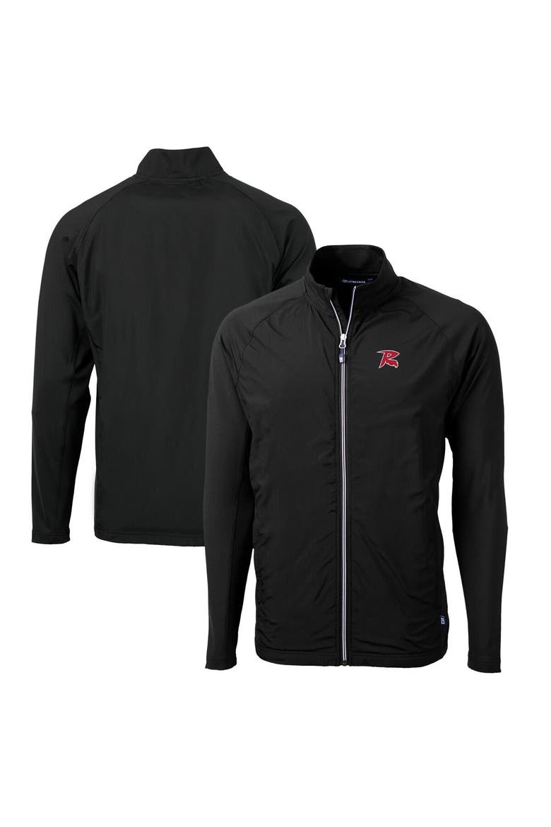 Men's Cutter & Buck  Black Richmond Flying Squirrels Adapt Eco Knit Hybrid Recycled Full-Zip Jacket, Main, color, Black