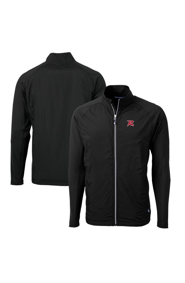 Cutter & Buck Men's Cutter & Buck Black Richmond Flying Squirrels Adapt Eco Knit Hybrid Recycled Full-Zip Jacket, Main, color,