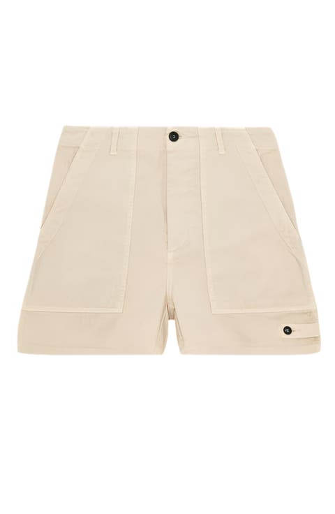 Jimt Herringbone Cotton Fatigue Shorts