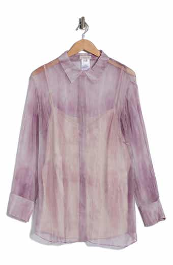 Scottie Long Sleeve Silk Button-Up Shirt