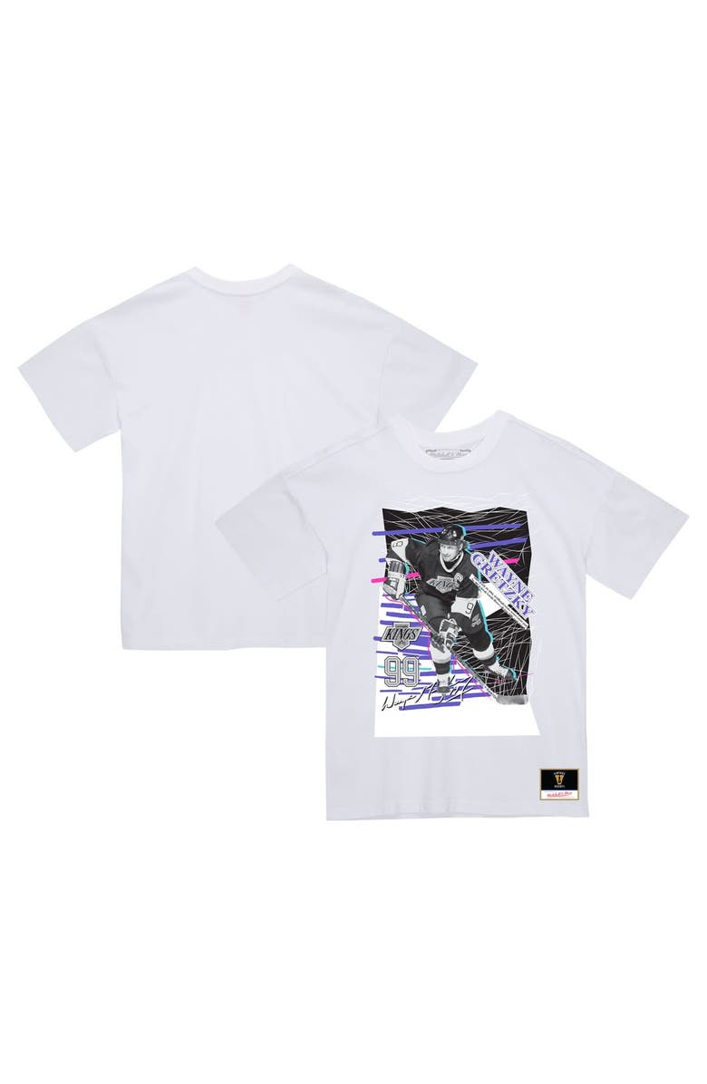 Mitchell & Ness Men's Mitchell & Ness Wayne Gretzky White Los Angeles Kings Streak T-Shirt, Main, color, White