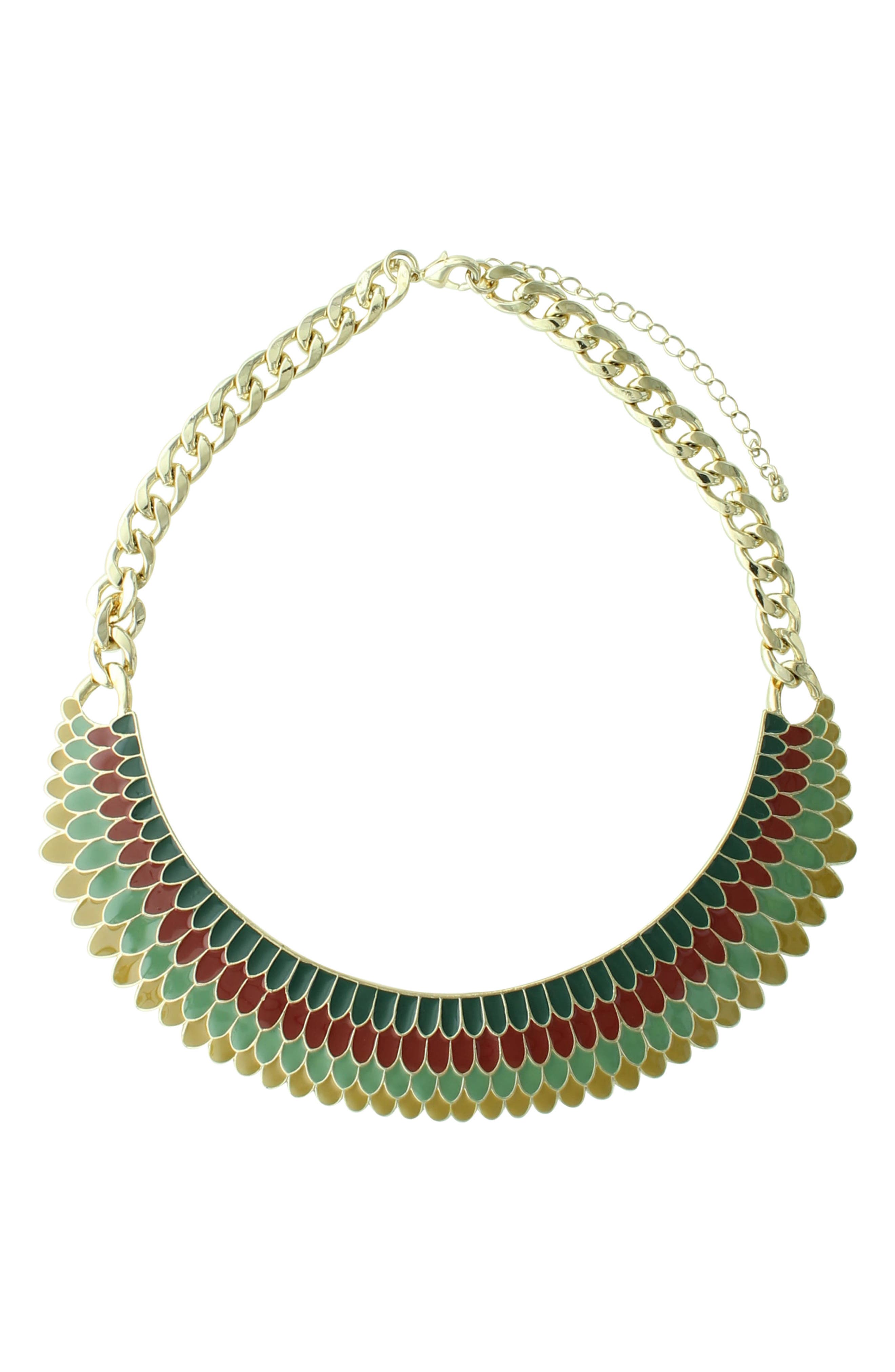 OLIVIA WELLES Crystal Collar Necklace