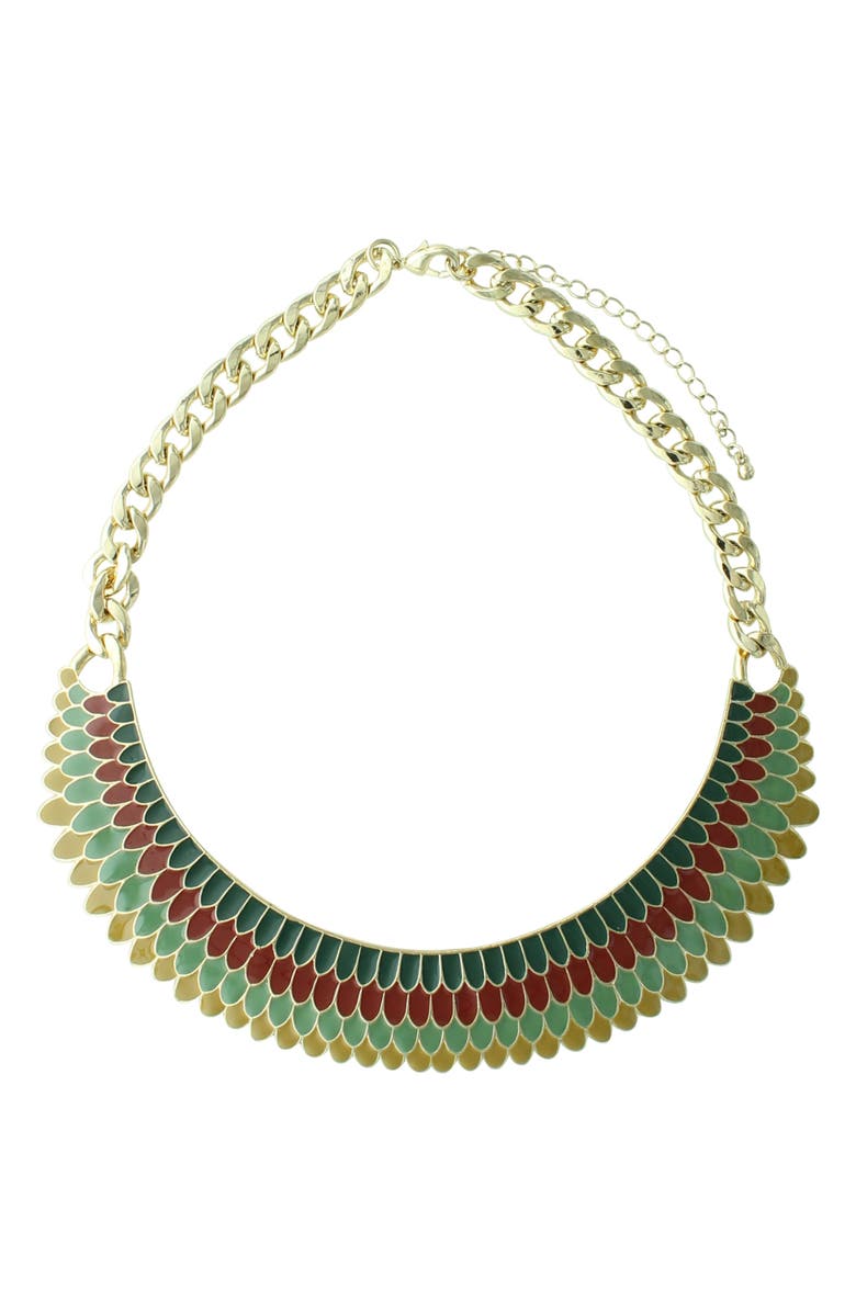 OLIVIA WELLES Crystal Collar Necklace, Main, color, Gold / Multi