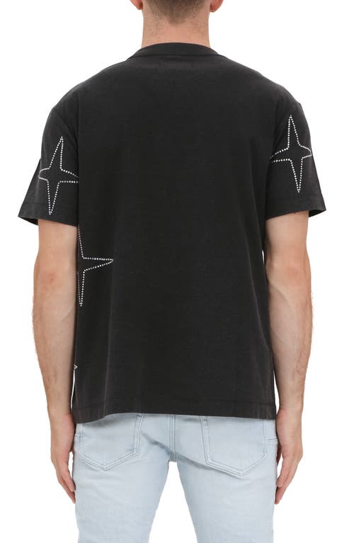 Purple Brand Rhinestone Embellished Cotton Graphic T-shirt