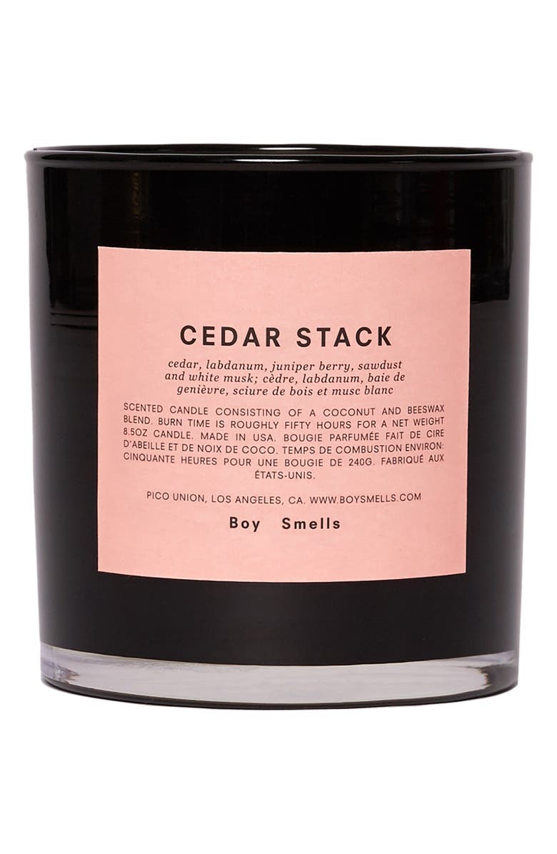 Boy Smells Cedar Stack Scented Candle, Main, color,
