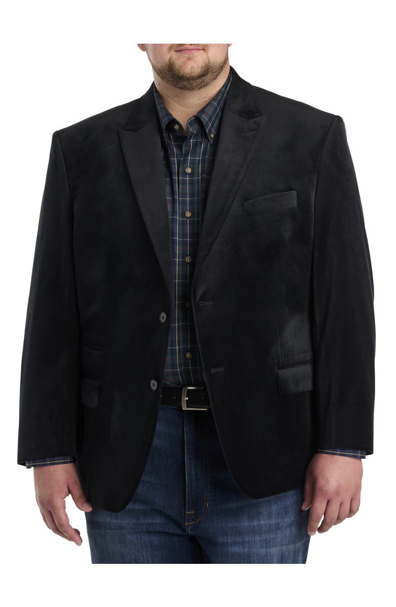 Synrgy by DXL Jacket Relaxer Velvet Sport Coat, Main, color, Black