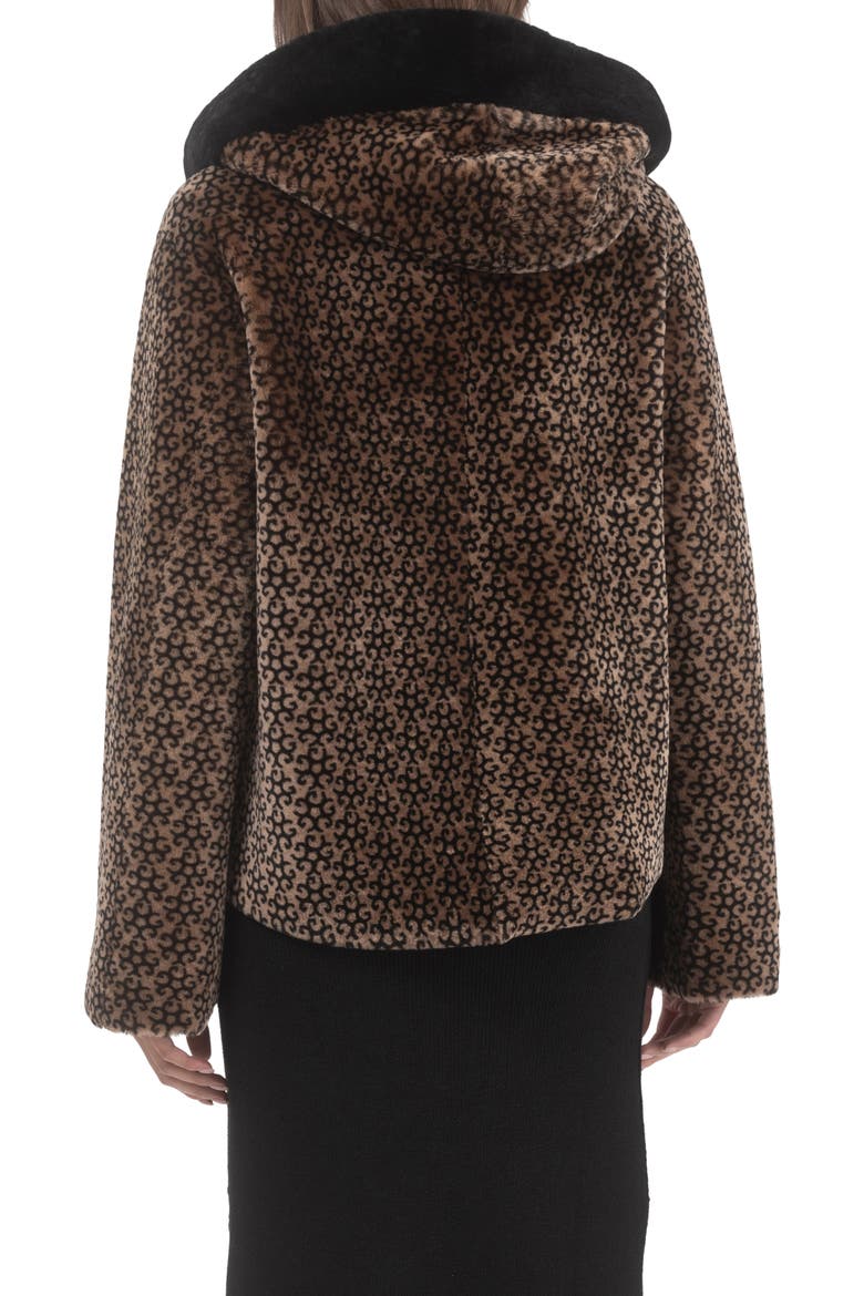 Genuine Shearling Jacket, Reversible, Alternate, color, BROWN/BLACK INSIGNIA