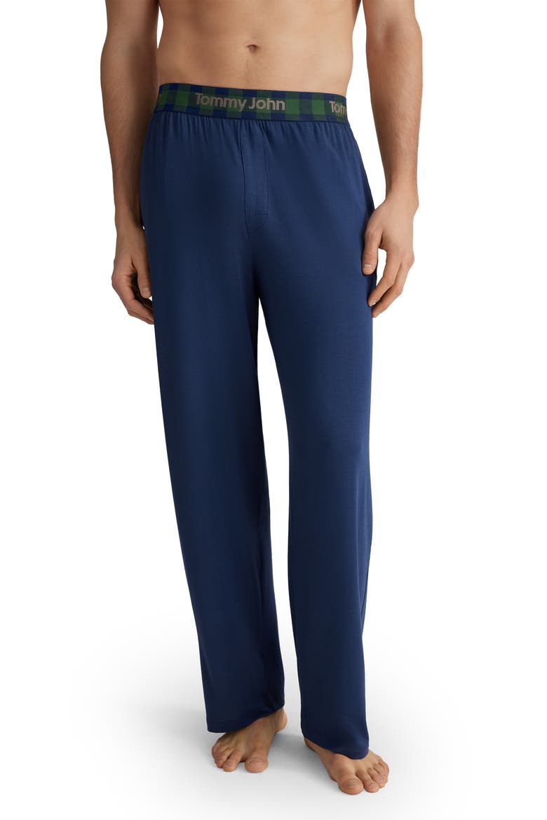 Second Skin Modal Blend Pajama Pants, Main, color, DRESS BLUES/ GREENER