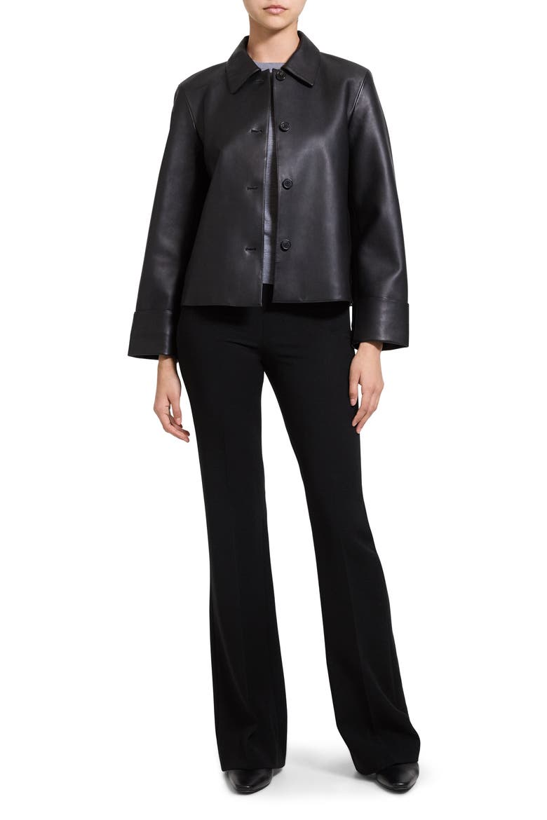 Boxy Leather Jacket, Alternate, color, BLACK - 001