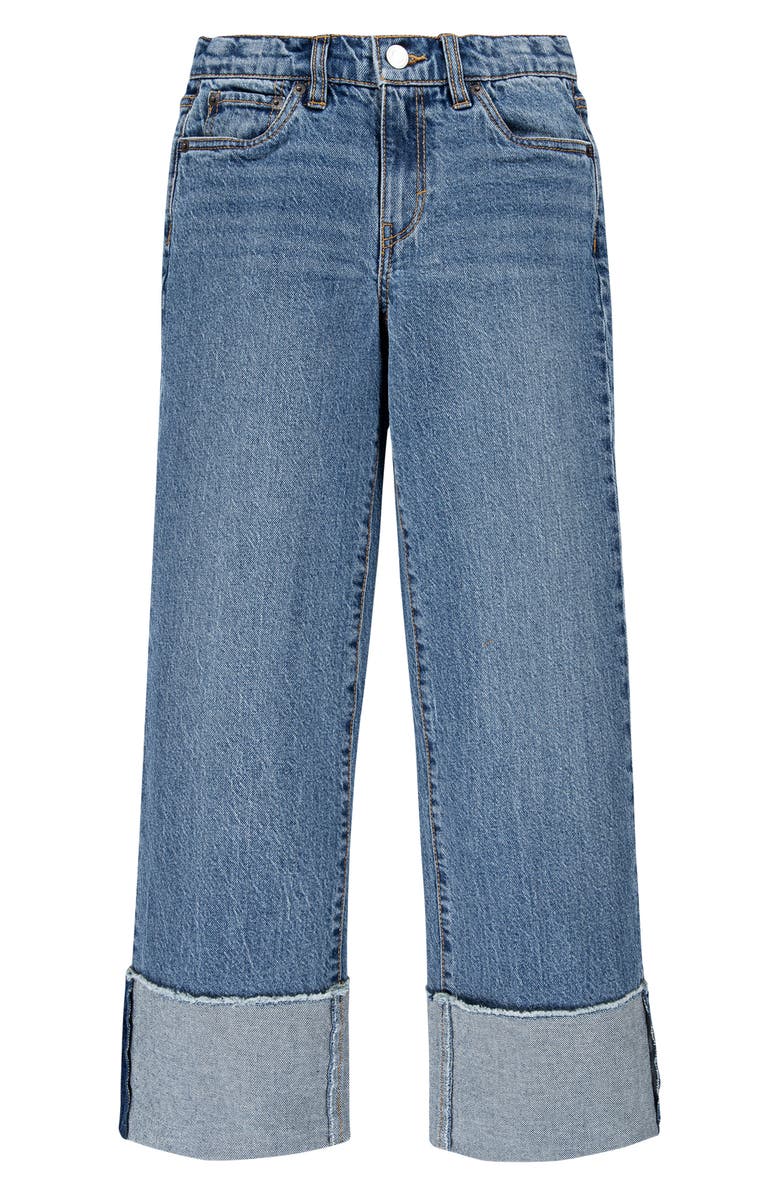 Levi's<sup>®</sup> Kids' Cuffed Wide Leg Jeans, Main, color, Trailblazer