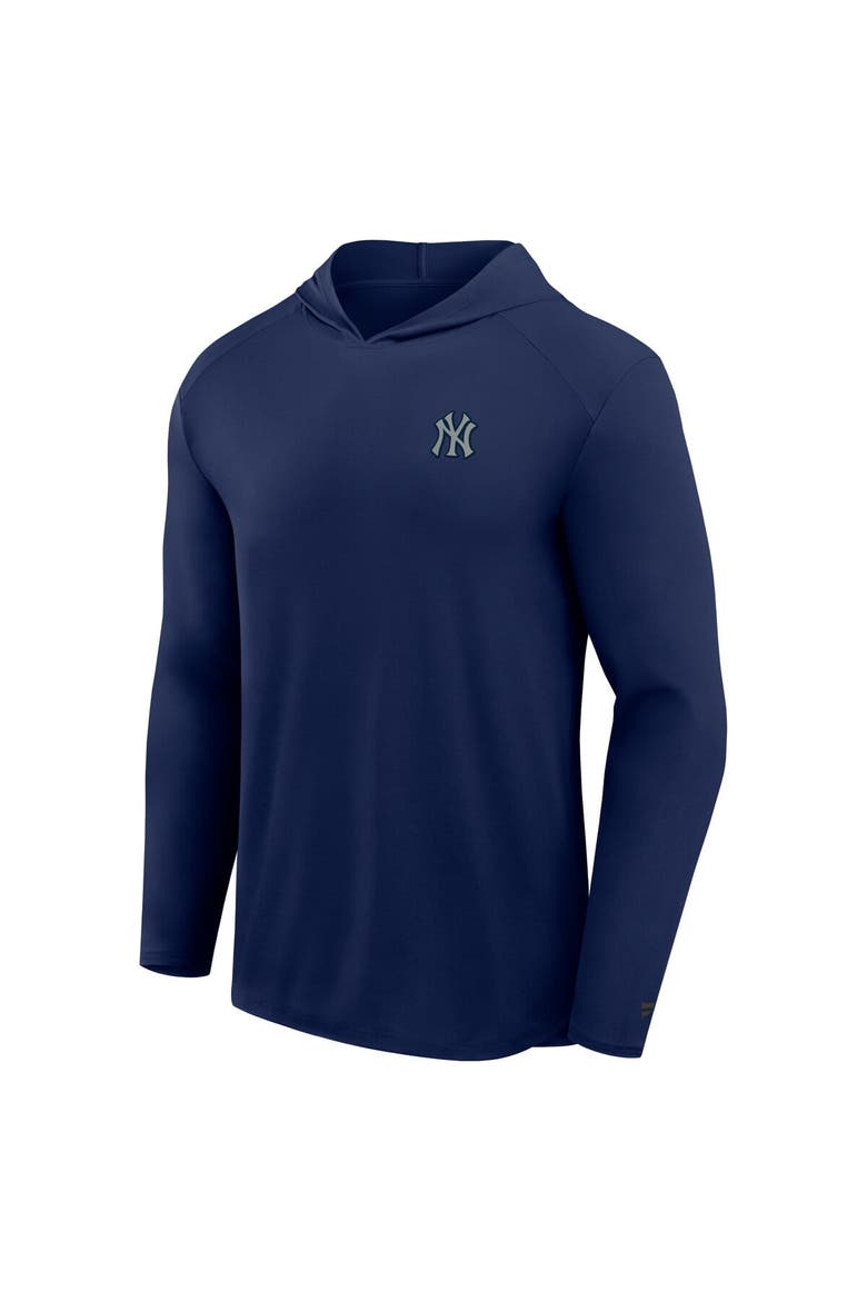 Men's Fanatics Navy New York Yankees Front Office Power Mono Long Sleeve Hoodie T-Shirt, Alternate, color, Navy