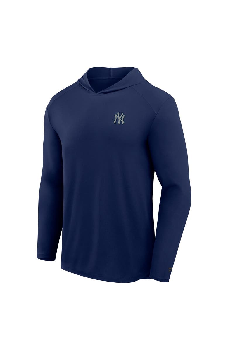 FANATICS Men's Fanatics Navy New York Yankees Front Office Power Mono Long Sleeve Hoodie T-Shirt, Alternate, color, Navy