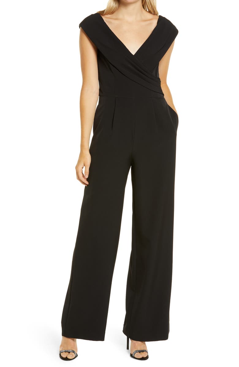Vince Camuto Off the Shoulder Jumpsuit, Main, color,