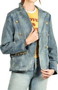 NIKKI LUND Double Breasted Denim Blazer