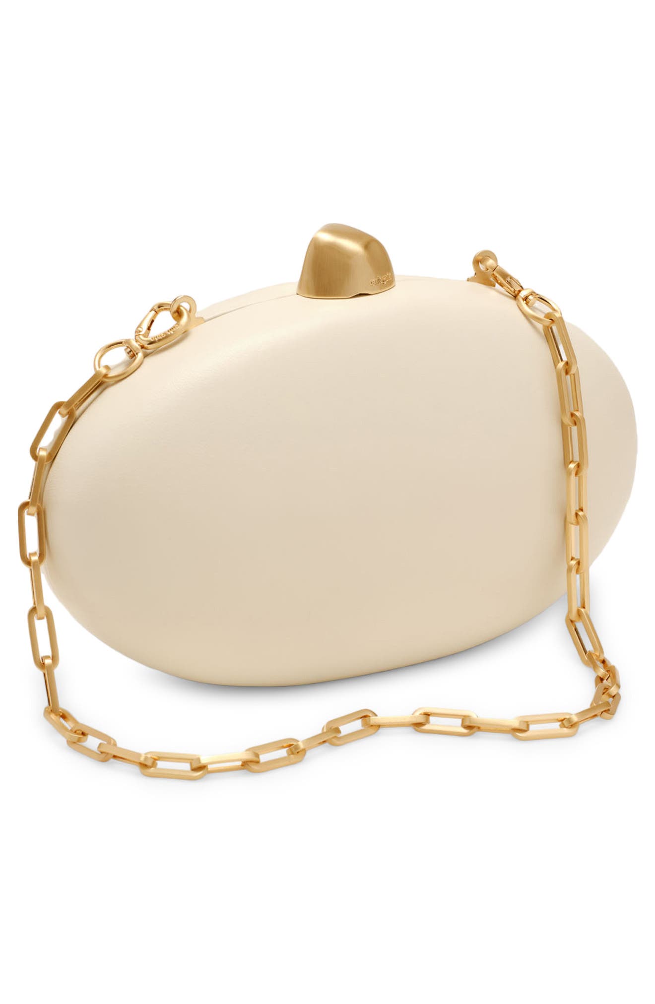 Eviana Leather Clutch, Alternate, color, ANTIQUE WHITE