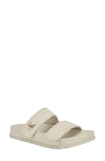 Calvin Klein Lindee Sandal In Ivory