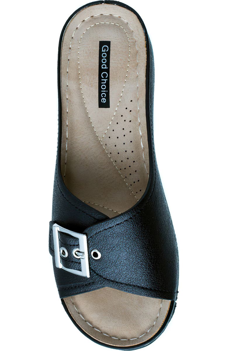 GOOD CHOICE NEW YORK Justina Slip-On Wedge Sandal, Alternate, color,