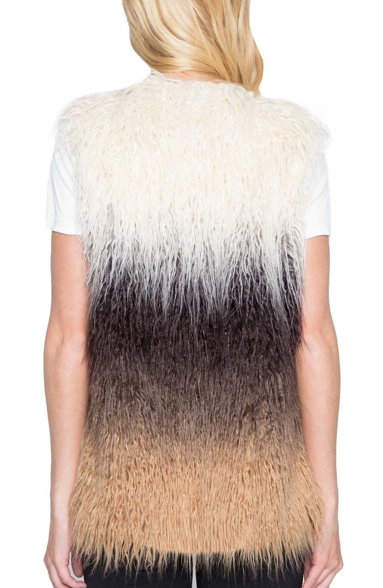 Willow & Clay Ombré Faux Fur Vest, Alternate, color, 