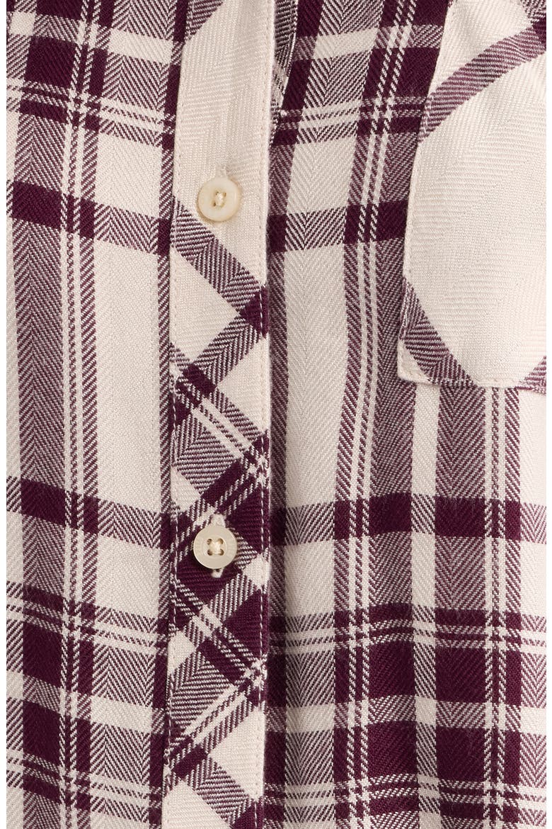 Hunter Plaid Shirt, Alternate, color, IVORY MAROON