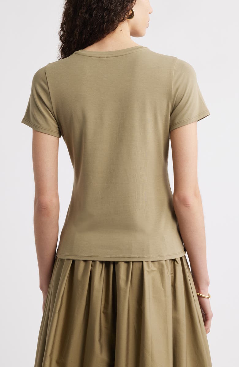 Nordstrom Pima Cotton Blend Crewneck T-Shirt, Alternate, color, Olive Covert