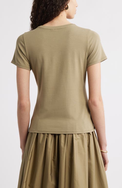 Nordstrom Pima Cotton Blend Crewneck T-shirt In Green