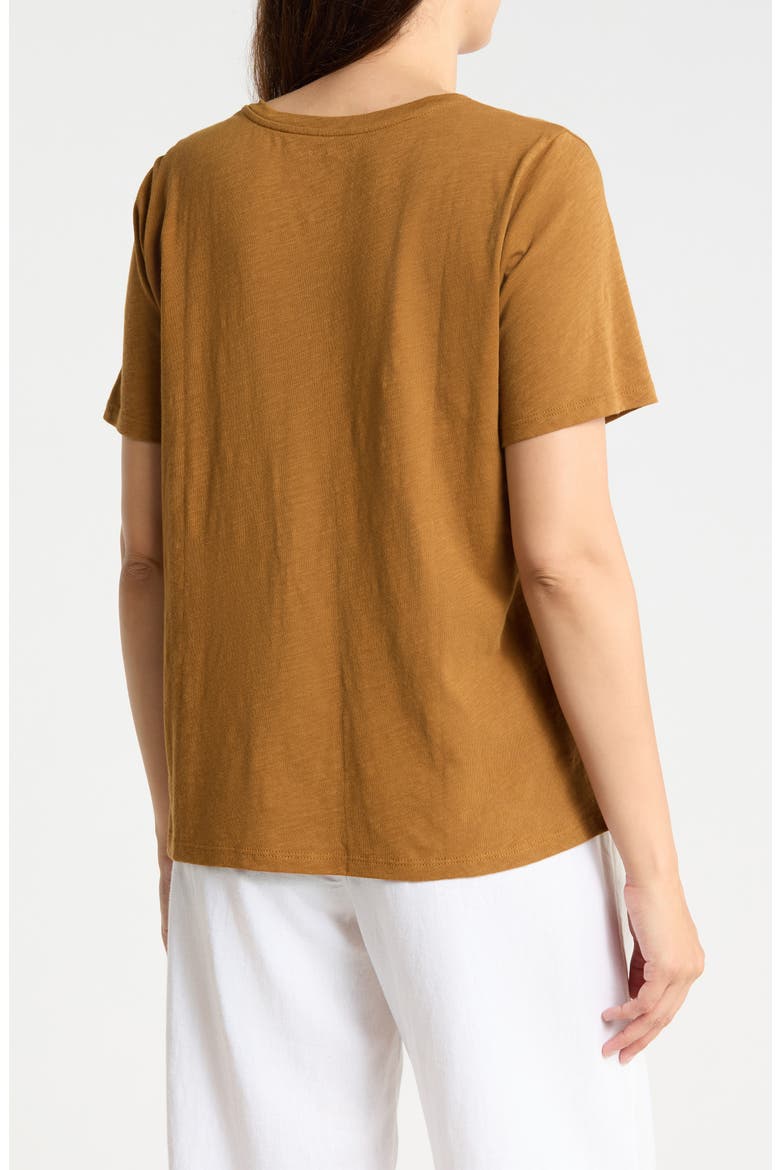 Easy V-Neck Organic Cotton T-Shirt, Alternate, color, BRONZE
