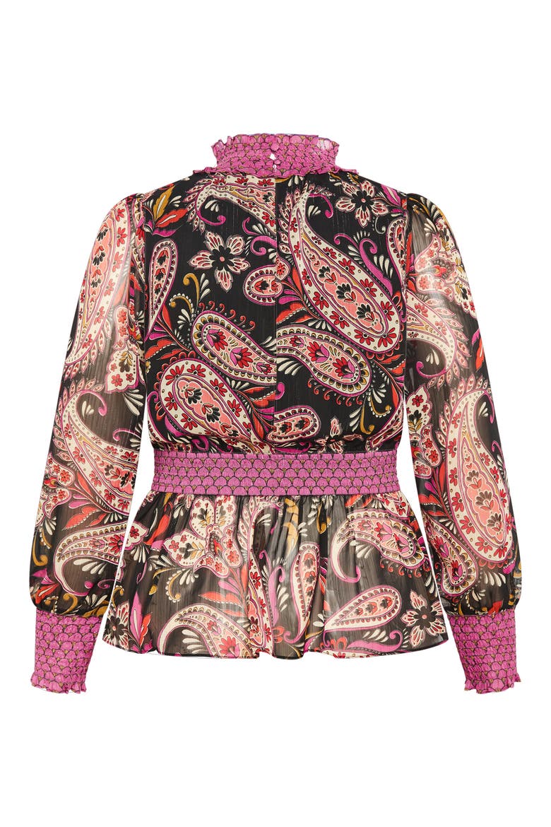 Annalise Floral Smocked Top, Alternate, color, PEACEFUL PAISLEY
