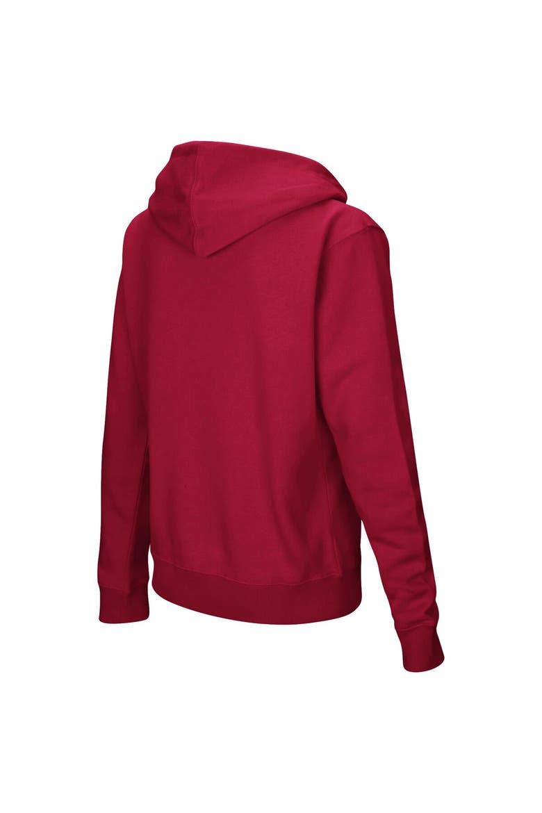 Women's Colosseum Crimson Arkansas Razorbacks Loud and Proud Pullover Hoodie, Alternate, color, Crimson