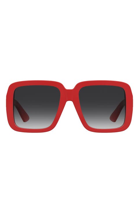 55mm Gradient Square Sunglasses