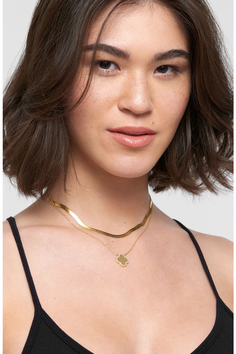 Set of 2 Necklaces, Alternate, color, GOLD