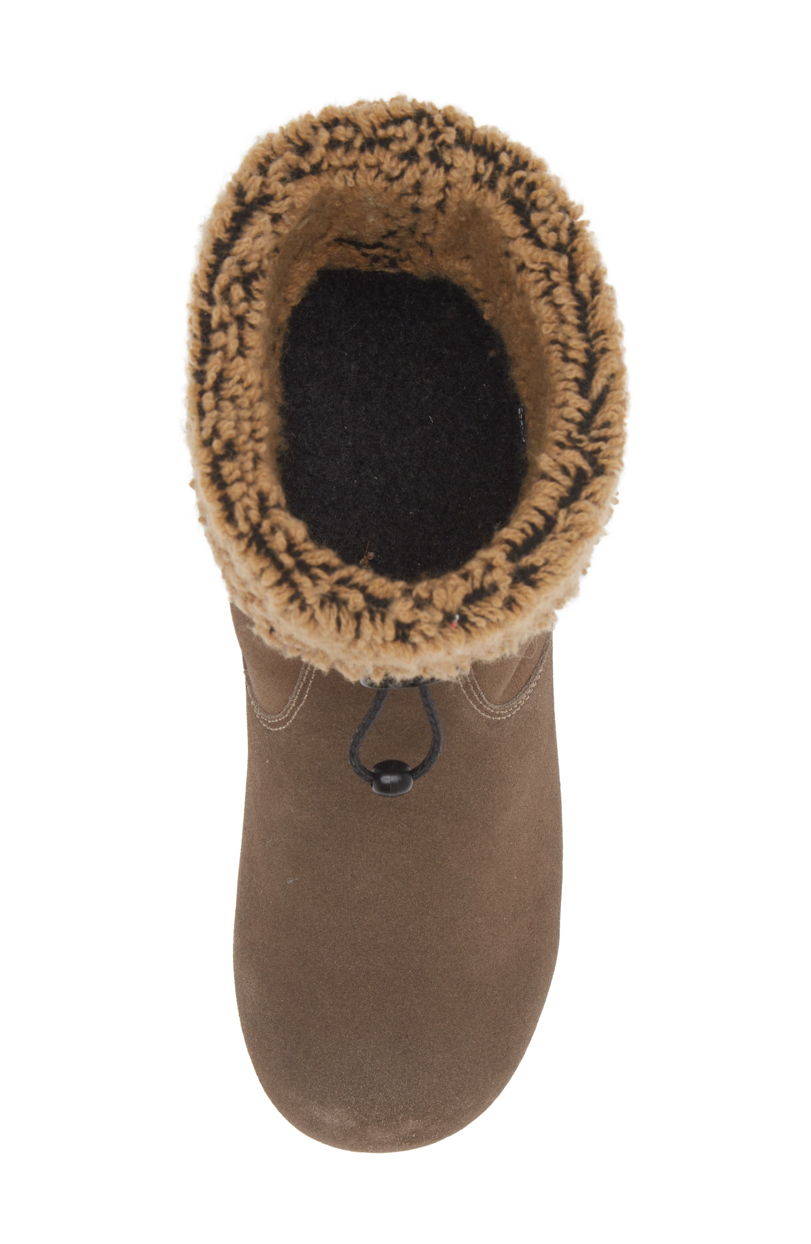 Yama Fleece Bootie, Alternate, color, BROWN