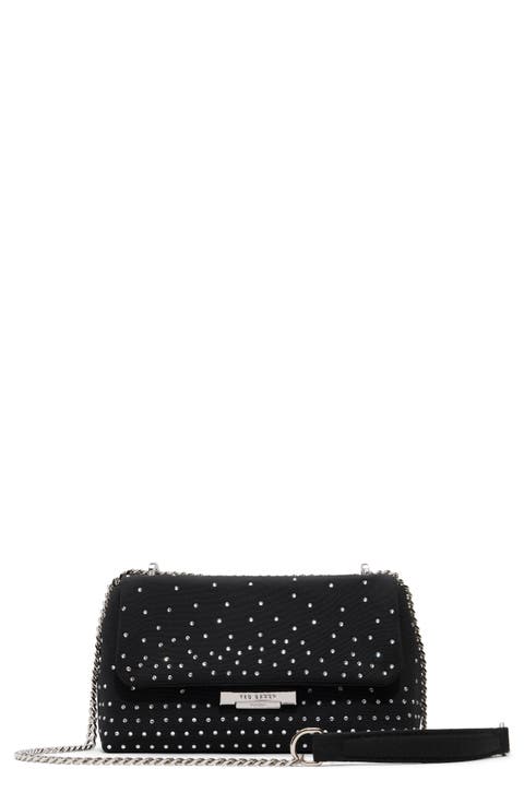 Ginette Rhinestone Flap Bag