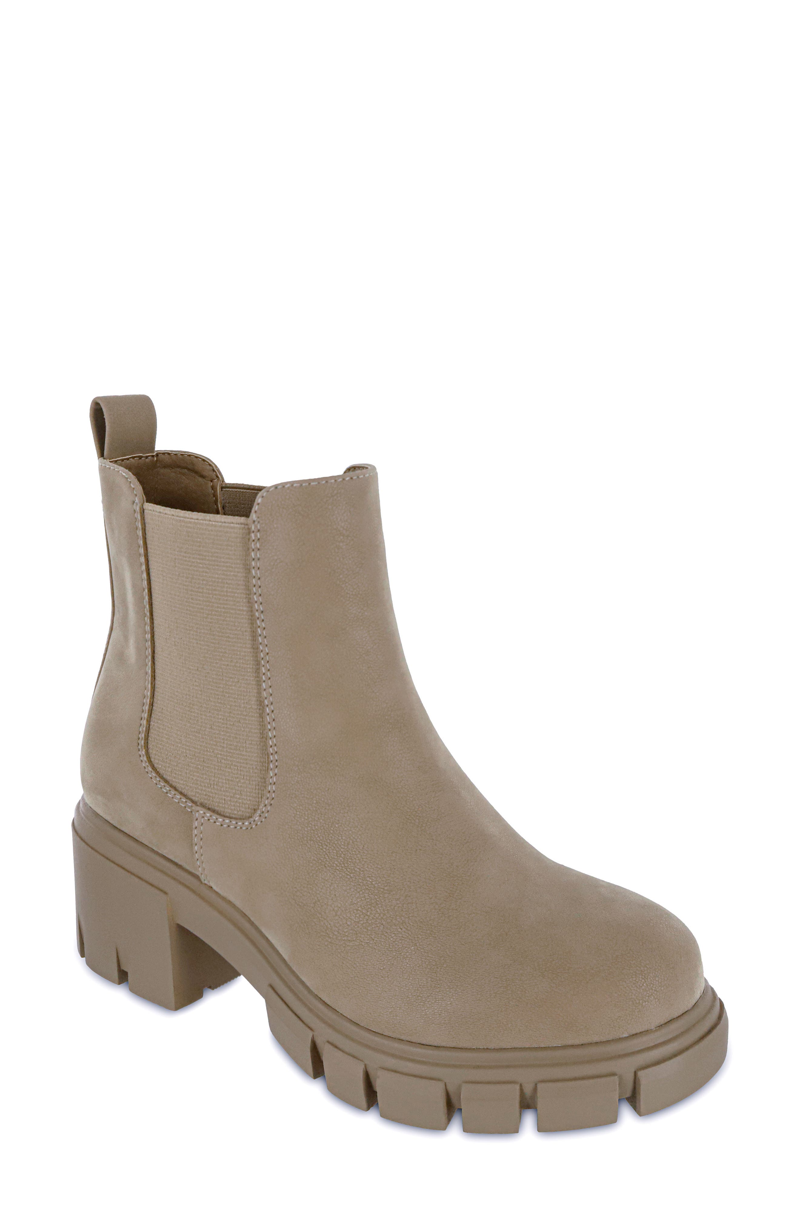 MIA Ivy Lug Sole Chelsea Boot, Main, color, Stone Brus