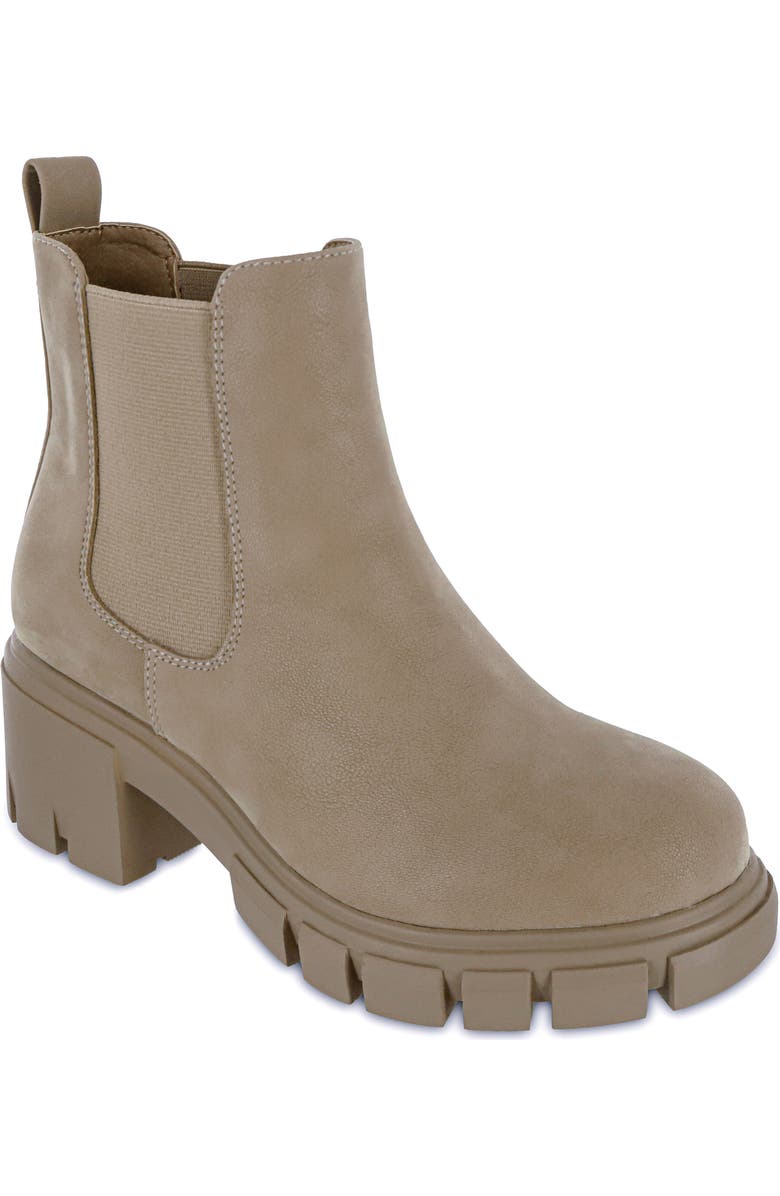 MIA Ivy Lug Sole Chelsea Boot, Main, color, Stone Brus