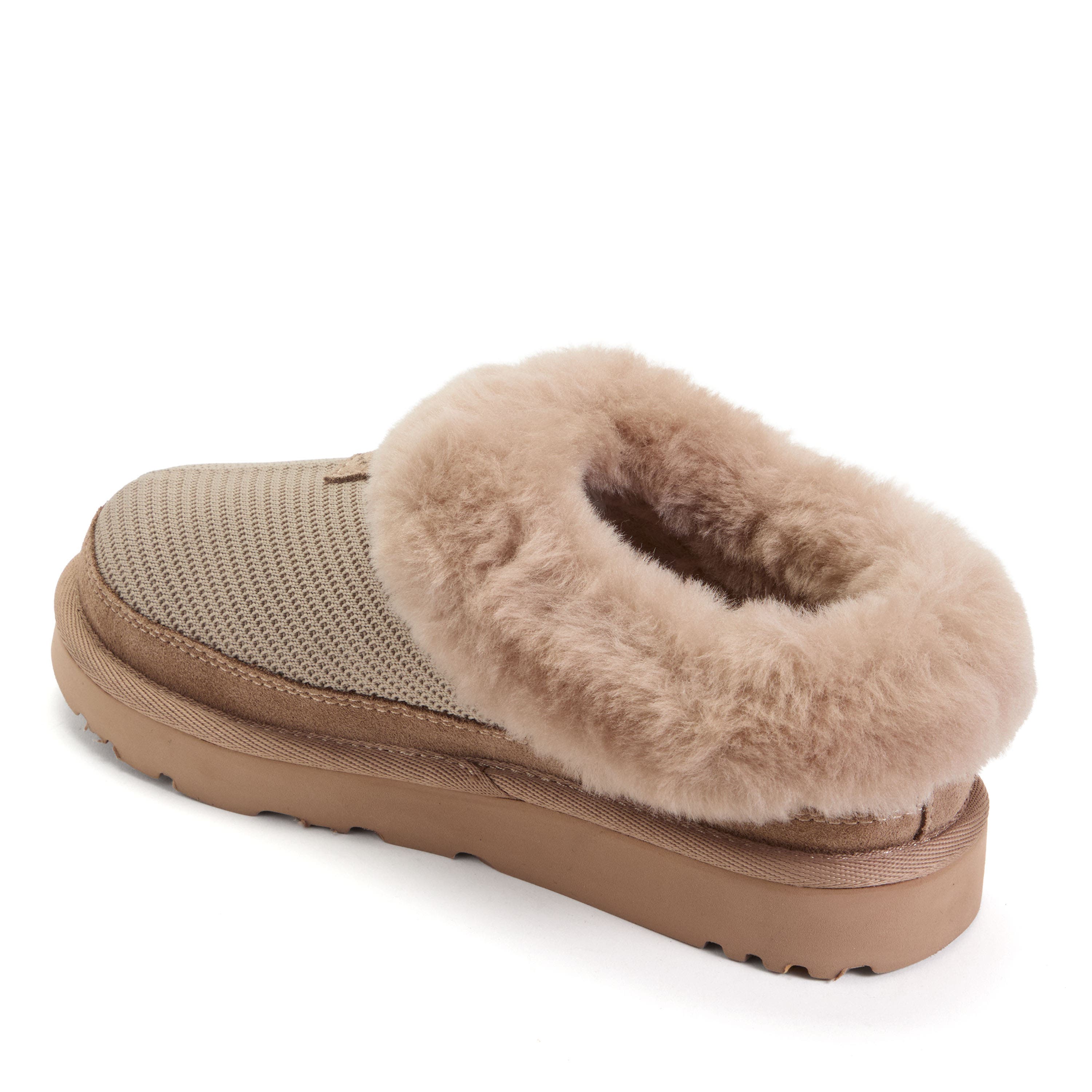 Dearfoams Fireside Adelaide Sport Knit Water Repellent Clog, Alternate, color, Driftwood