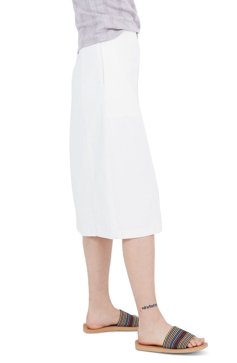Madewell Rigid Denim Zip Midi Skirt, Alternate, color, 
