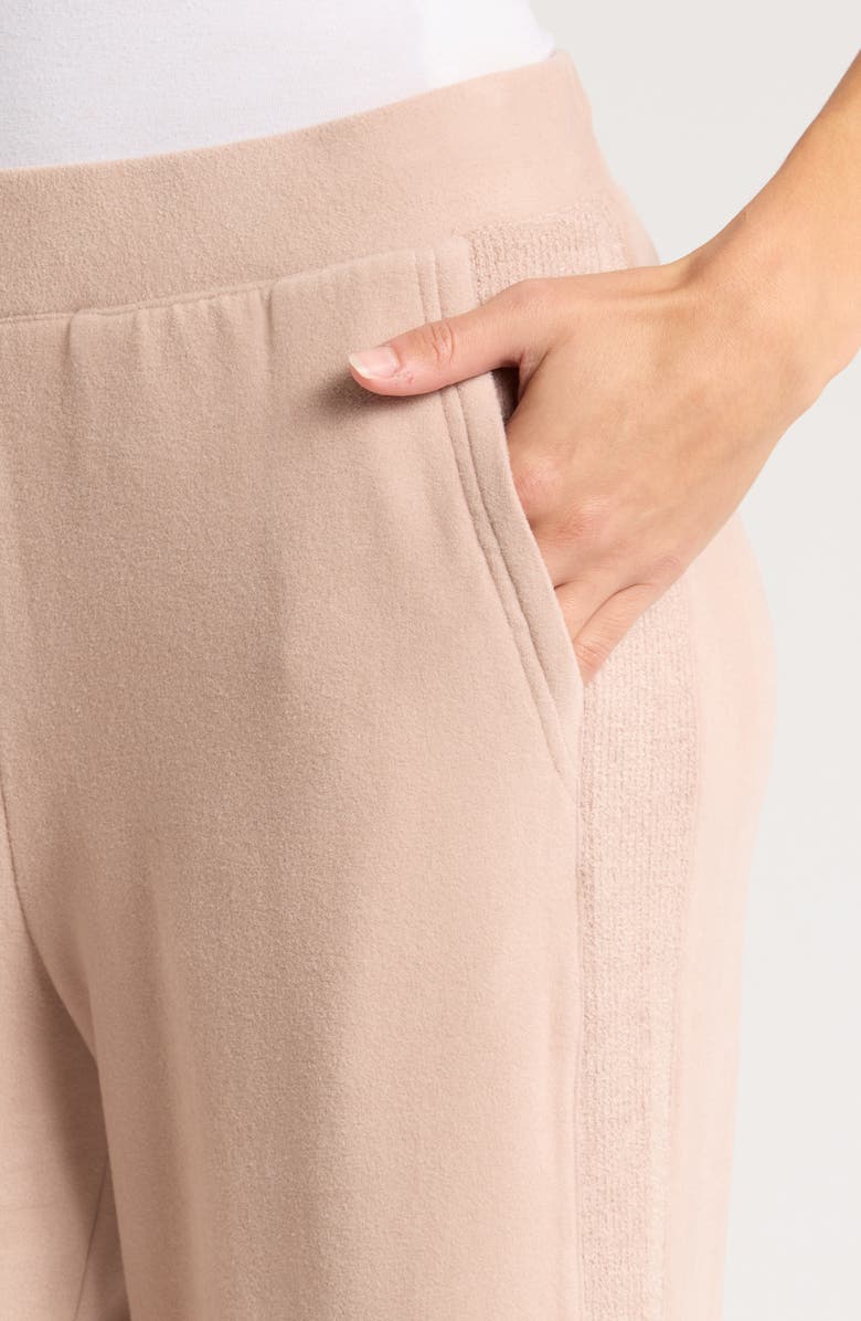Barefoot Dreams<sup>®</sup> Malibu Collection<sup>®</sup> Brushed Fleece Track Pants, Alternate, color, Willow