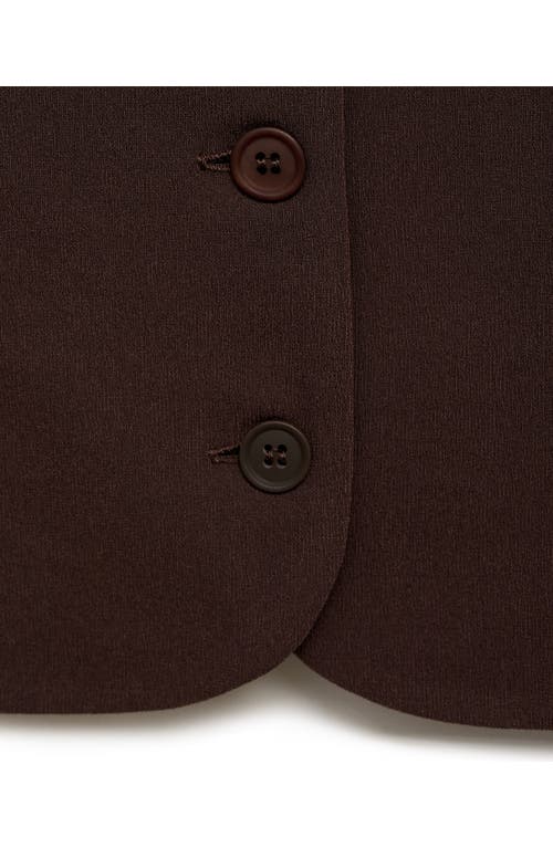 Mango Klum Square Neck Vest In Chocolate