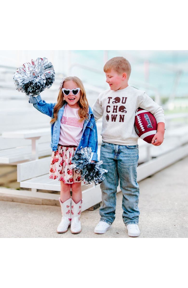 Sweet Wink Touchdown Sweatshirt, Alternate, color, Natural