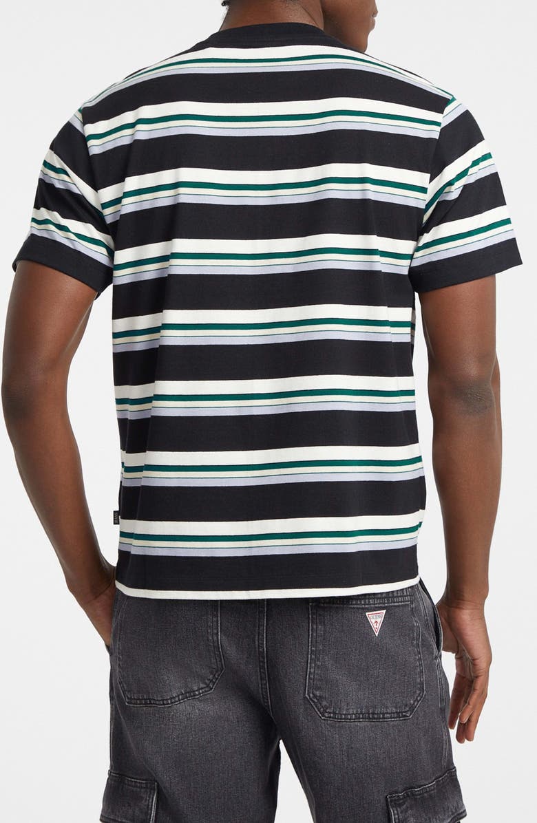 GUESS JEANS Embroidered Logo Stripe Organic Cotton T-Shirt, Alternate, color, 