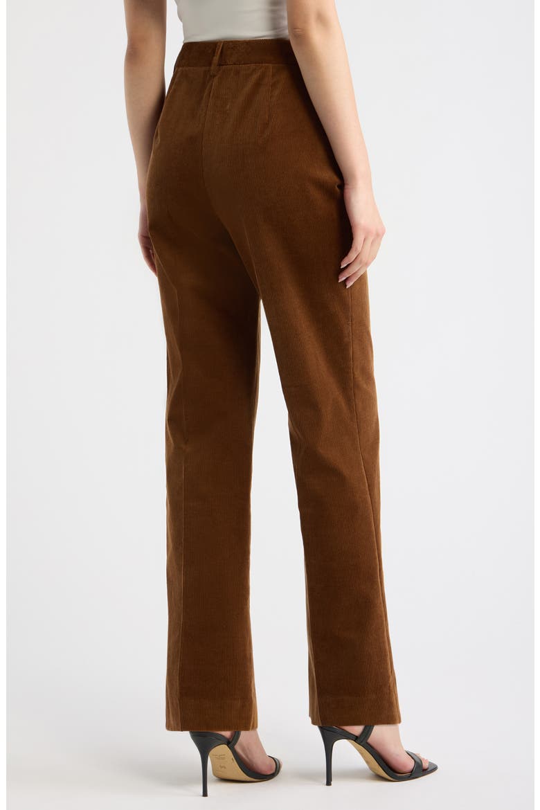 Corduroy Flare Leg Pants, Alternate, color, LUGGAGE